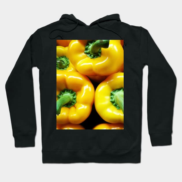 Yellow Peppers Hoodie by Ludwig Wagner